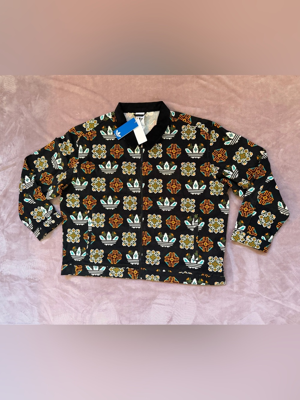adidas Monogram Print Coach Jacket - Black 2XL